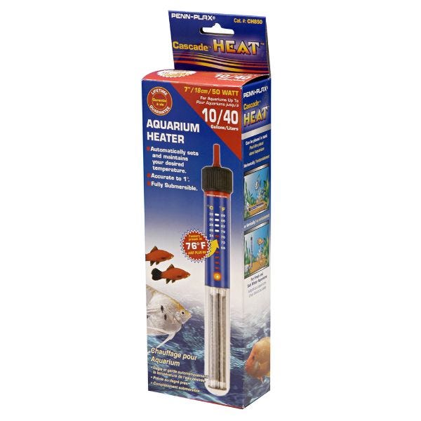 Penn-Plax Cascade Heat 50w Submersible Heater
