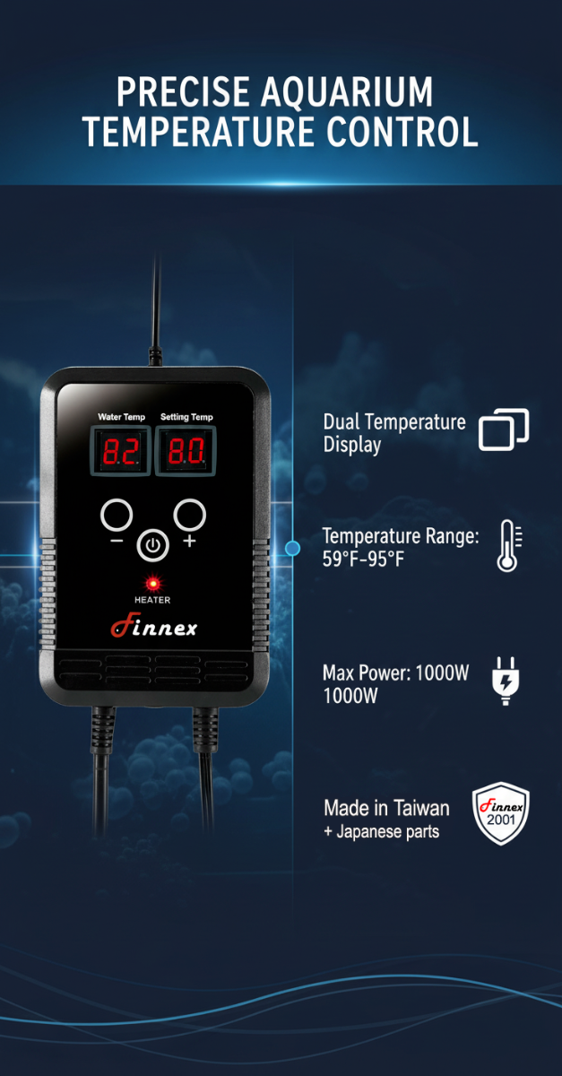 Finnex HC-910M Dual Display Digital Temperature Controller (up to 1000w)