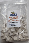 Ceramic Round White 1-1/8" Frag Plugs - 100 Pack