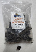 Ceramic Square Black 1" Frag Plugs - 100 Pack