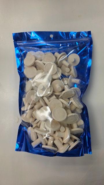 BlueLine 1-1/4" White Ceramic Frag Plugs 100/pack
