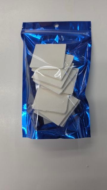 BlueLine 2" White Ceramic Coral Square Tile 10/pack