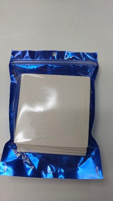 BlueLine 4" White Ceramic Coral Square Tile 5/pack