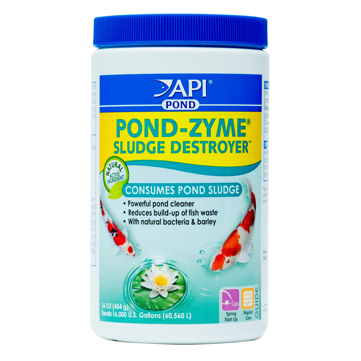API Pond-Zyme Sludge Destroyer Pond Cleaner With Natural Pond Bacteria And Barley, 1-Pound Container - EXPIRED