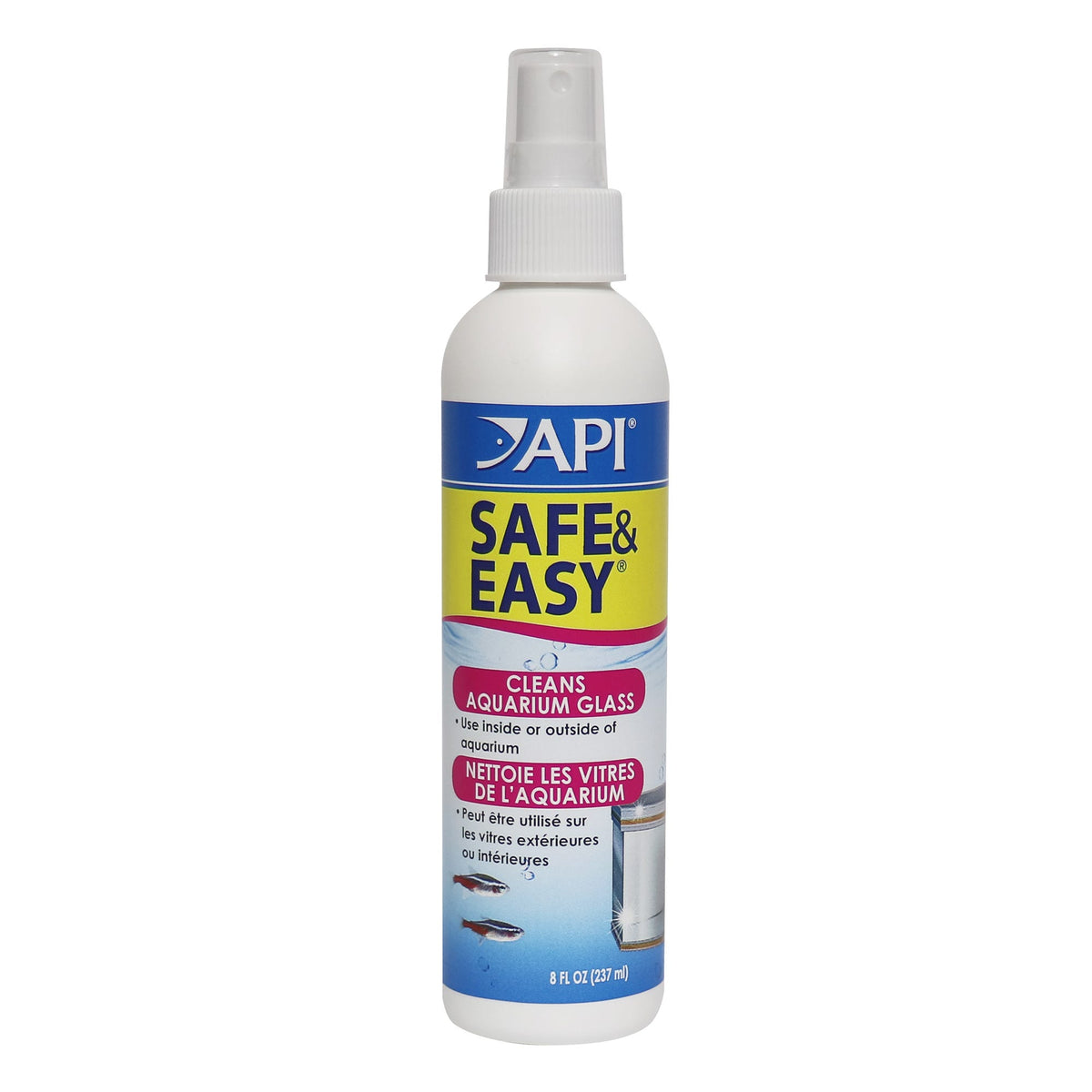API Safe & Easy Aquarium Cleaner Spray 8 Oz Bottle - For Glass & Acrylic Aquariums