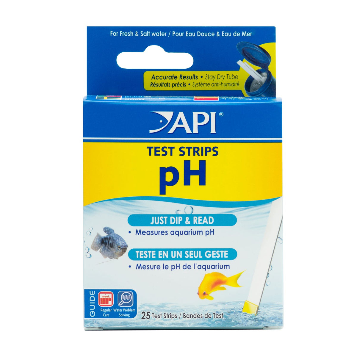 API pH Test Strips - 25-Test Box For Freshwater And Saltwater Aquarium - EXPIRED