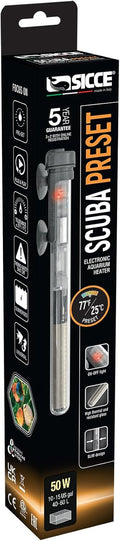SICCE SCUBA Preset 50 Submersible Heater - 50 Watt