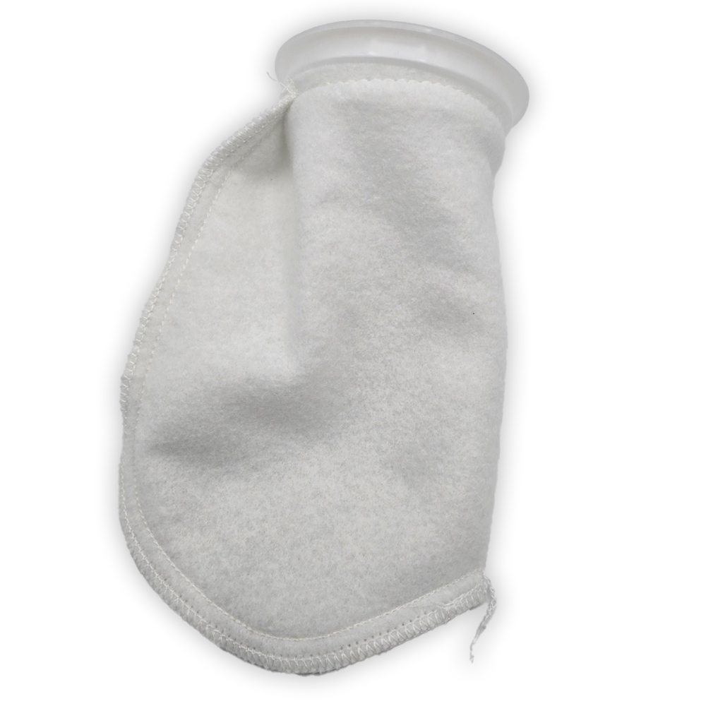 BlueLine 4" Felt Filter Bag SHORTY (9") w/ External Ring 100 micron