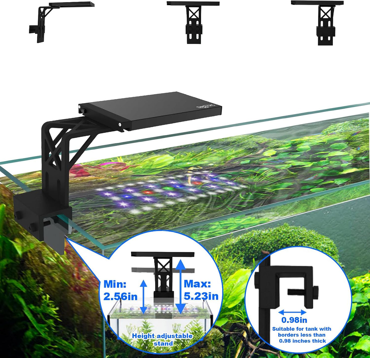 Seaoura Refugium/Planted+ Clip-on LED Light 12" 20w