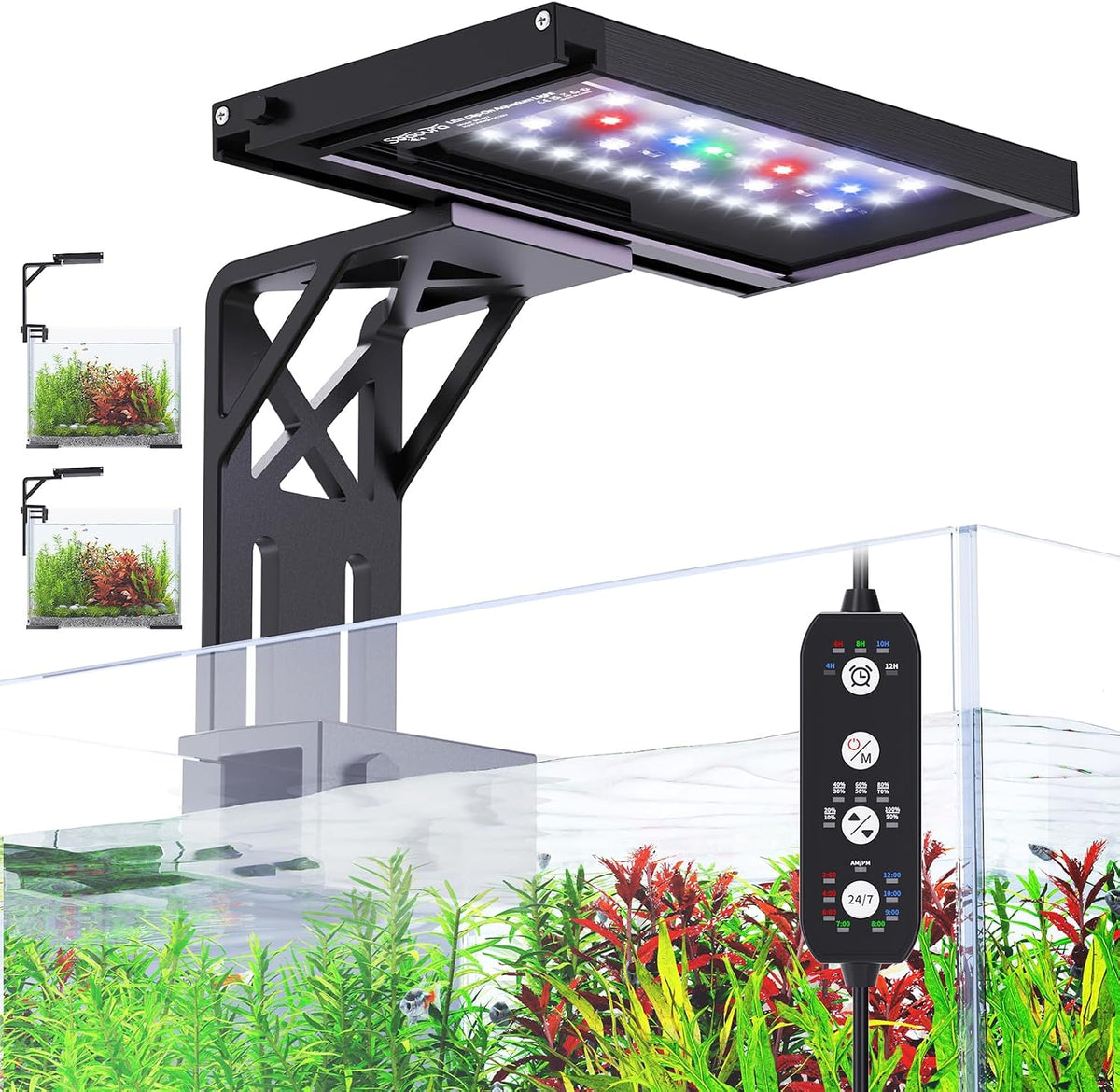Seaoura Refugium/Planted+ Clip-on LED Light 7" 12w