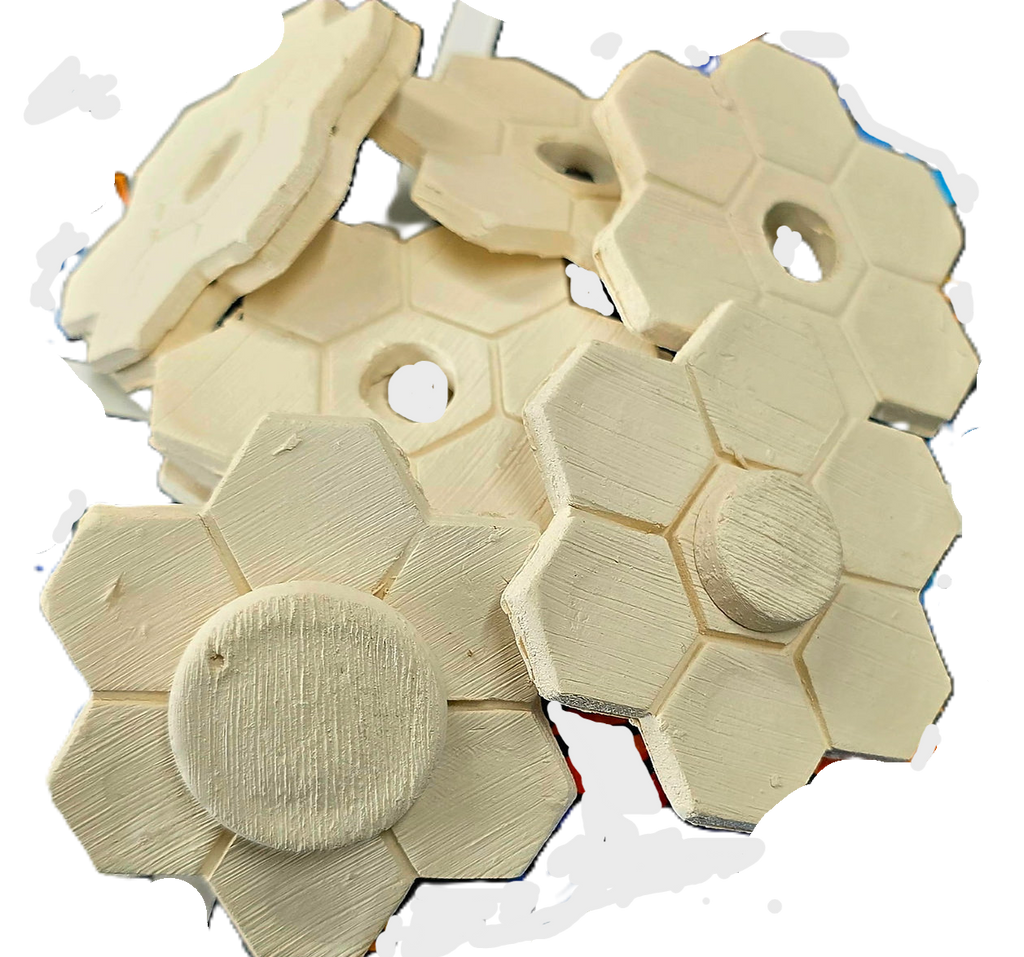 BlueLine Break-Away White Ceramic Coral Tile Ring 10/pack