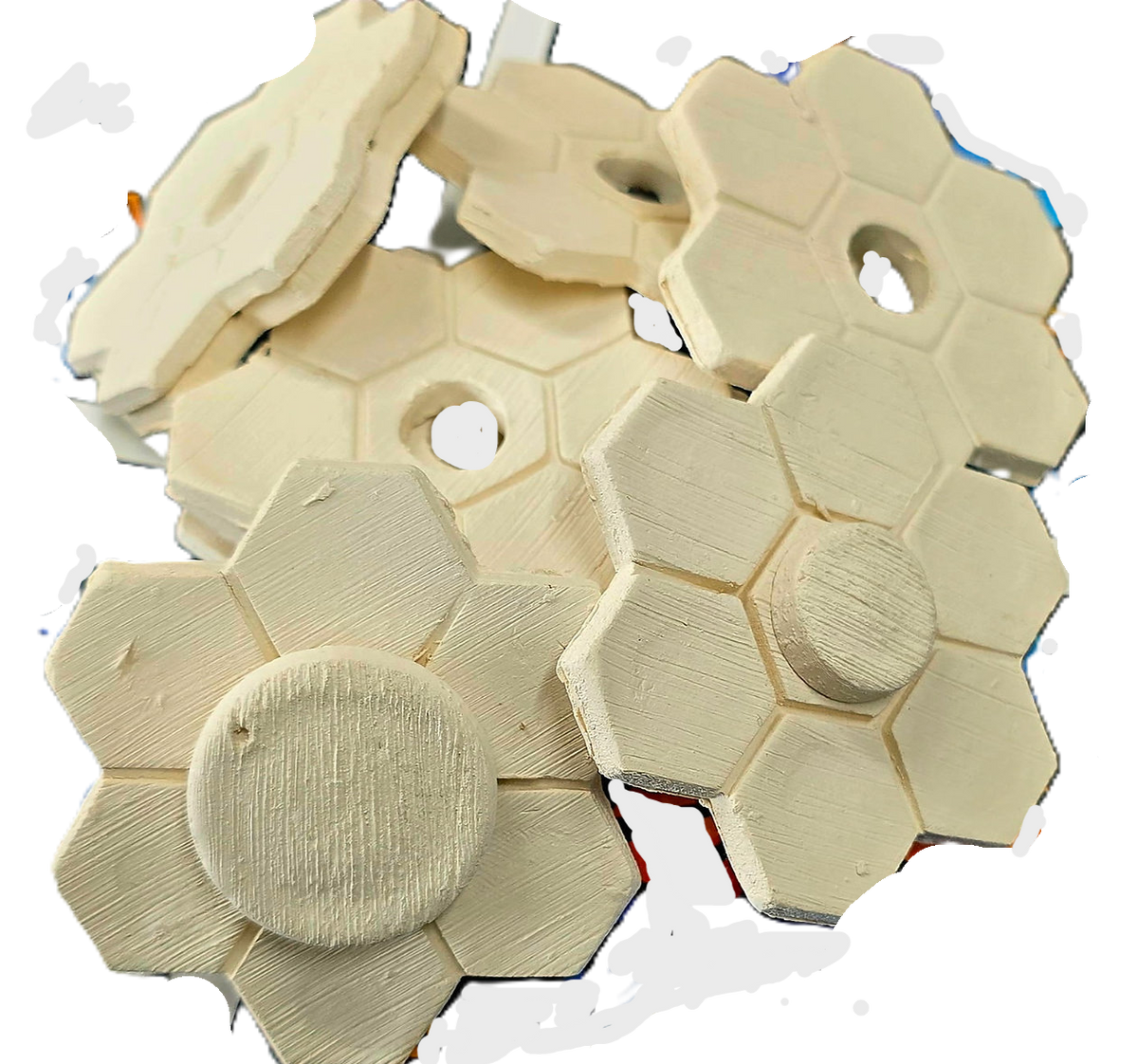 BlueLine Break-Away White Ceramic Coral Tile Ring 10/pack