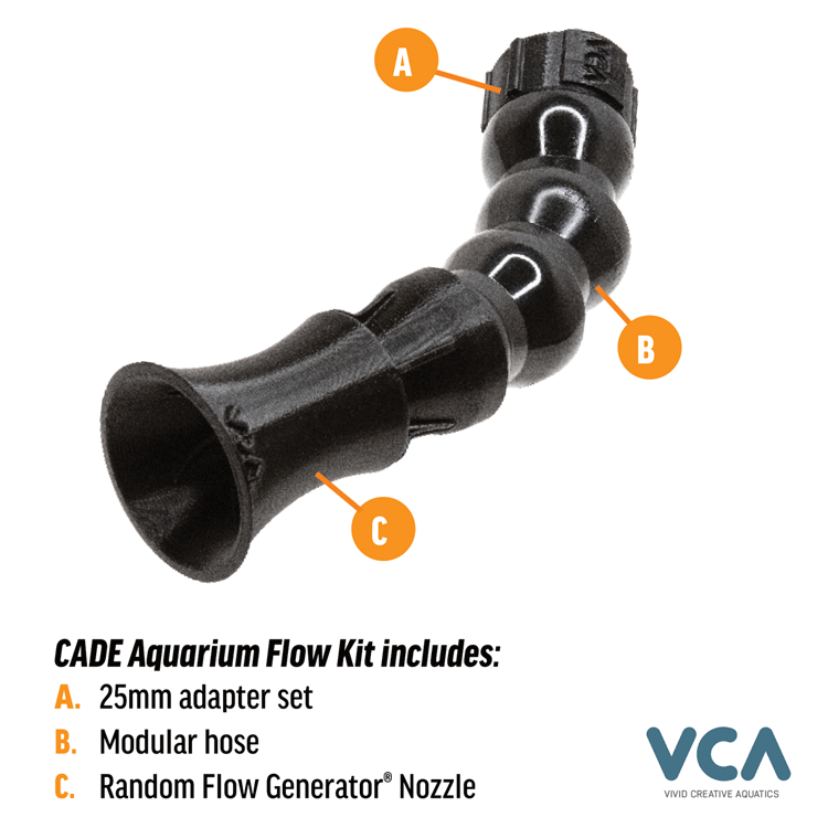 VCA CADE Flow Kit with 3/4" Random Flow Generator and 25mm Pipe Adapters