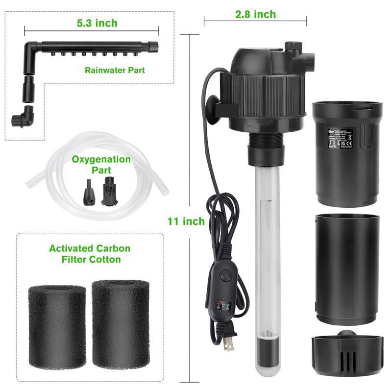 Hygger 4 in 1 Submersible UV Light