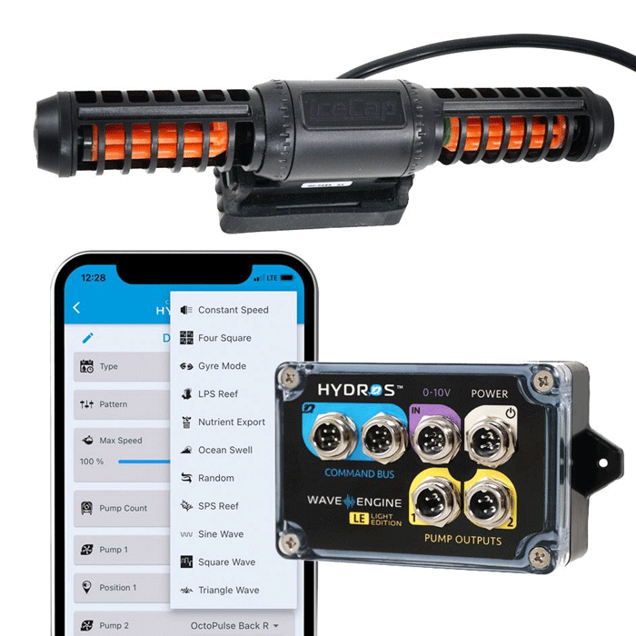 IceCap 2K Gyre Flow Pump With Hydros WaveEngine LE WiFi Controller