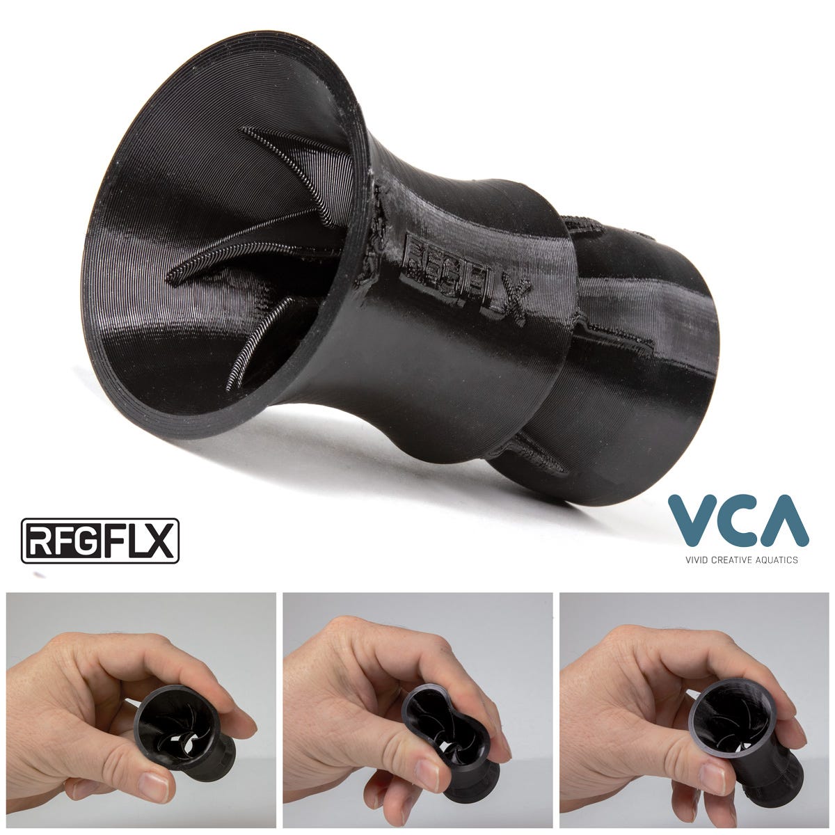 VCA Flex Series -1" Random Flow Generator Nozzle w Modular Hose Fitting