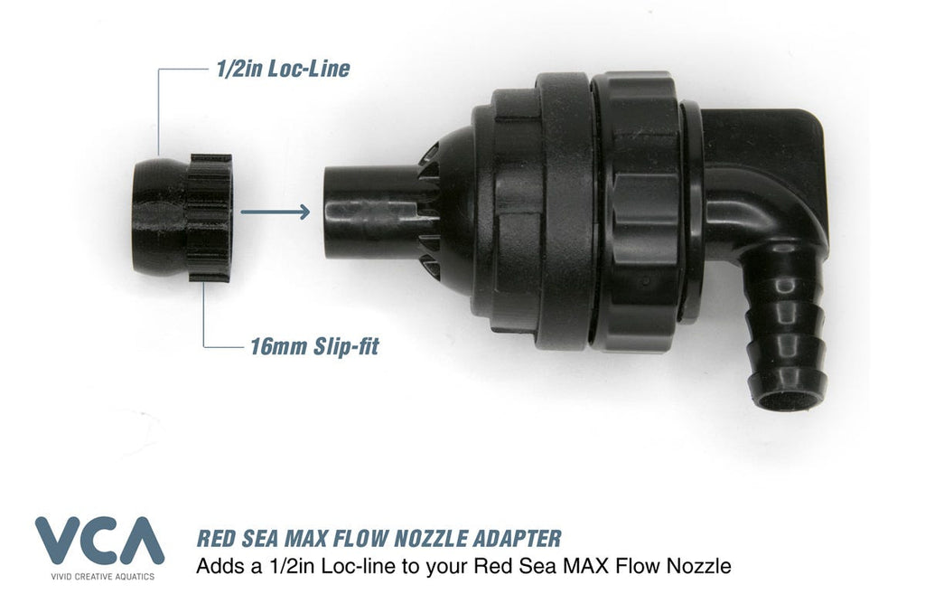 VCA Red Sea Max - 16mm Slip-Fit Adapter for 1/2" Loc-Line or RFG