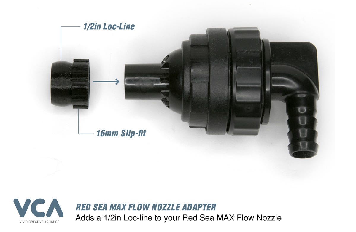 VCA Red Sea Max - 16mm Slip-Fit Adapter for 1/2" Loc-Line or RFG
