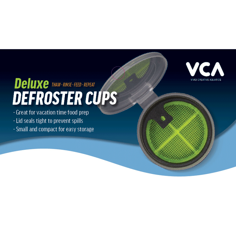 VCA Deluxe Frozen Fish Food Defroster Cup 2-pack - Black & UV Yellow