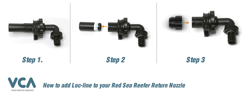 VCA Red Sea Reefer - 25mm Slip-Fit Adapter for 3/4" Loc-Line or RFG