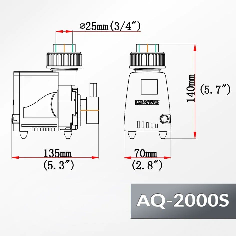 Reef Octopus Aquatrance 2000s Skimmer Pump