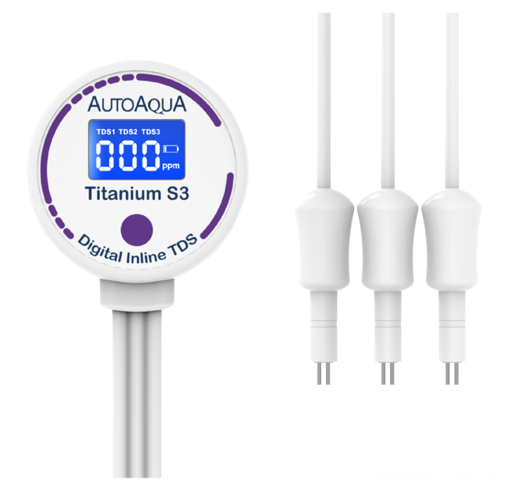 AutoAqua Digital Inline TDS - Titanium S3