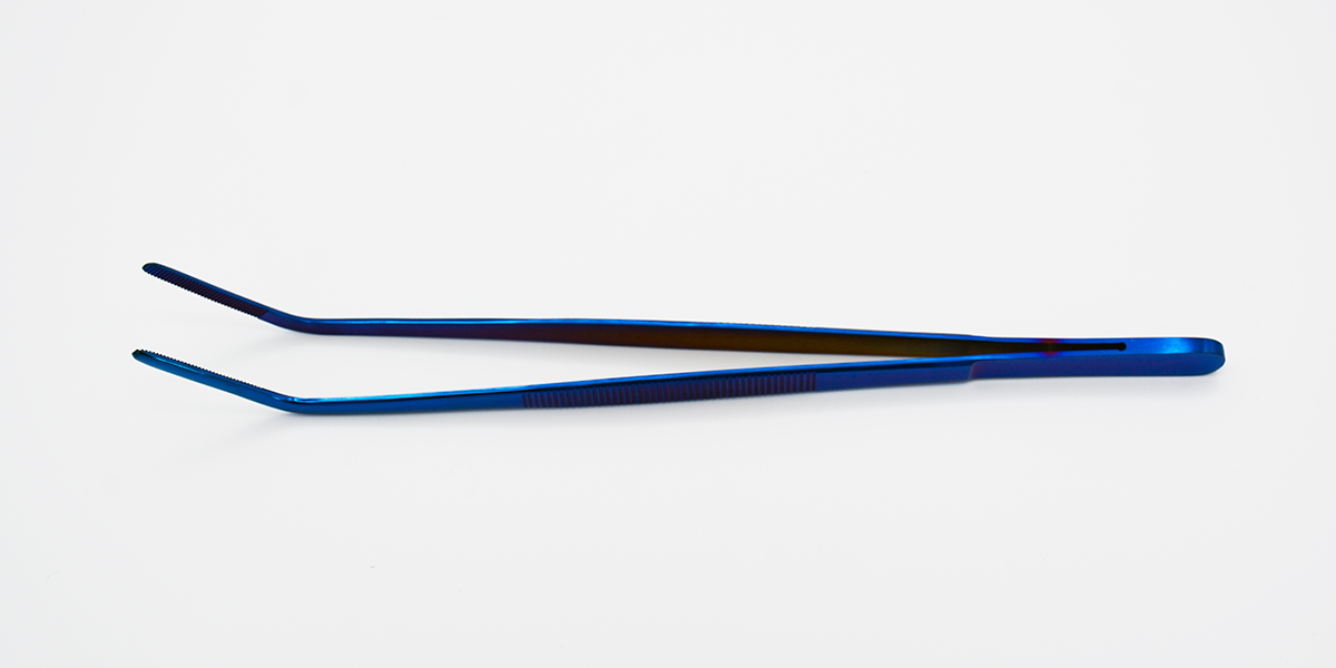 BlueLine Curved Blue Tweezer 10"