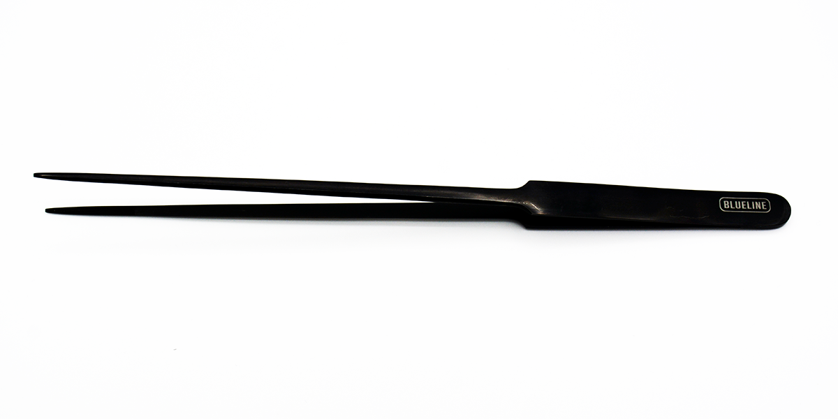 BlueLine Straight Black Tweezer 10"