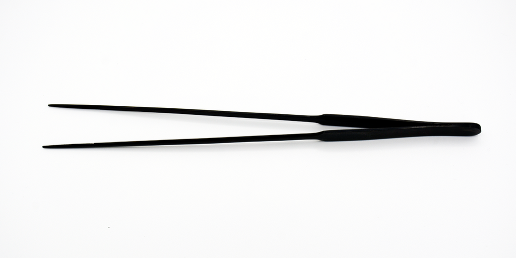 BlueLine Straight Black Tweezer 10"