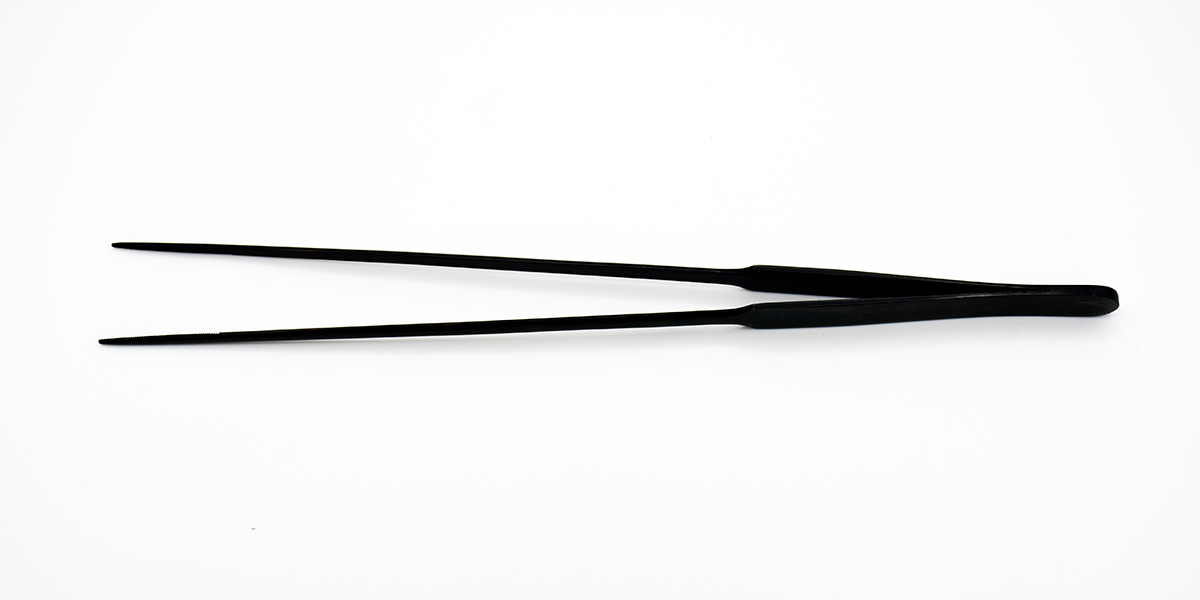 BlueLine Straight Black Tweezer 10"