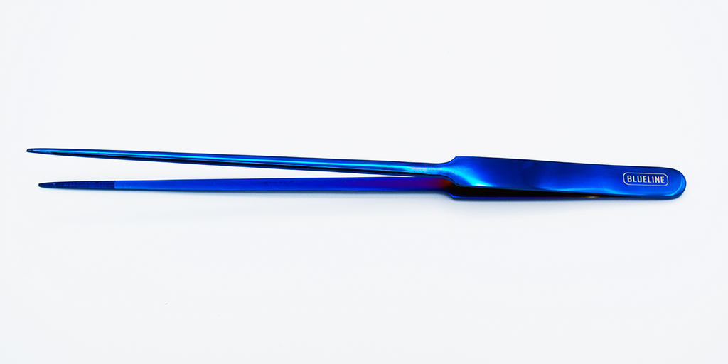 BlueLine Straight Blue Tweezer 10"