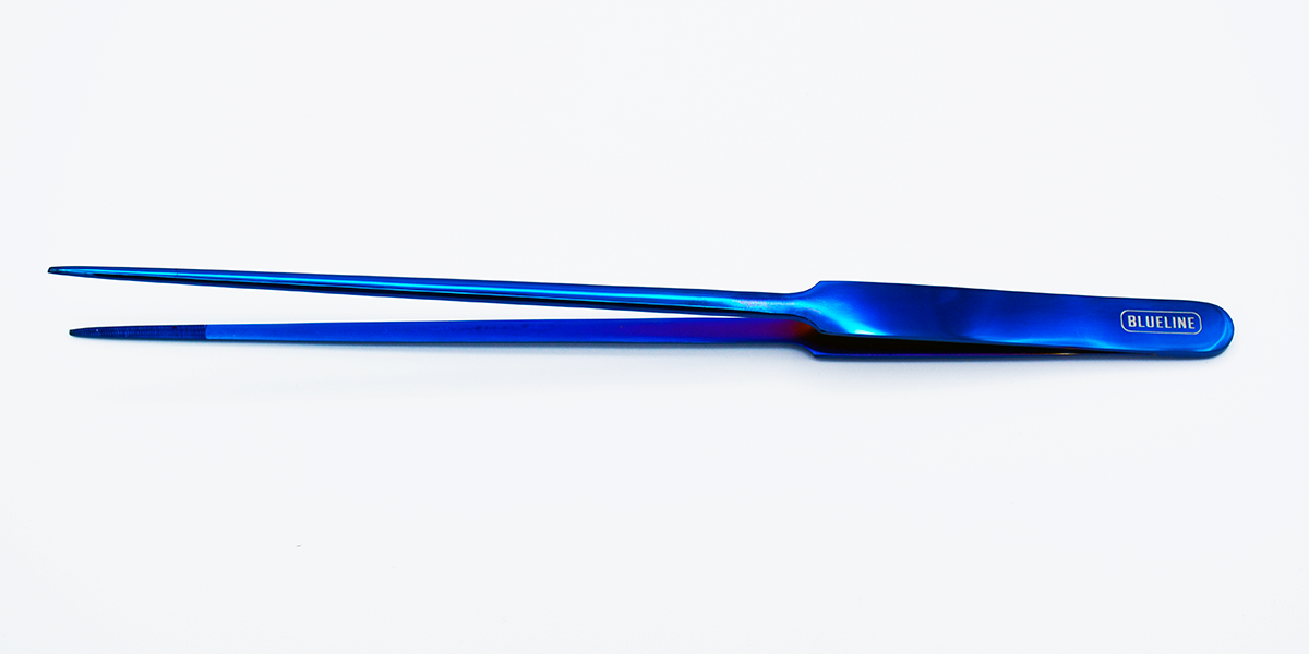 BlueLine Straight Blue Tweezer 10"
