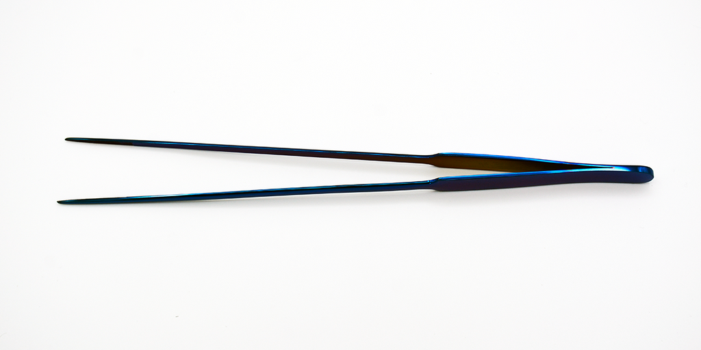 BlueLine Straight Blue Tweezer 10"