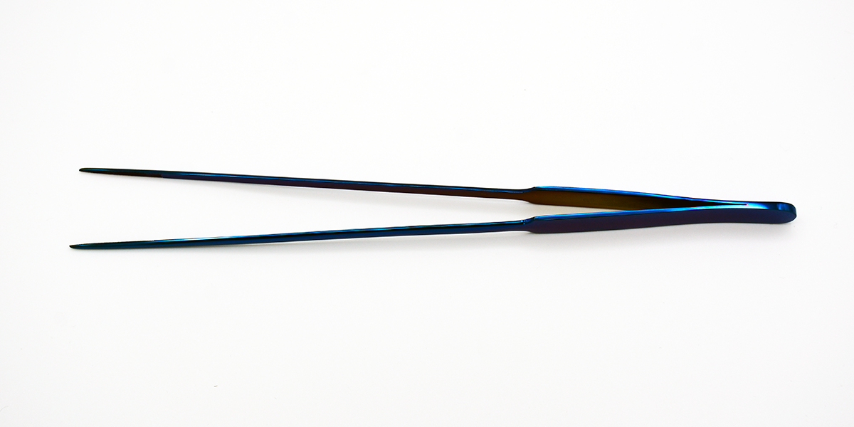 BlueLine Straight Blue Tweezer 10"