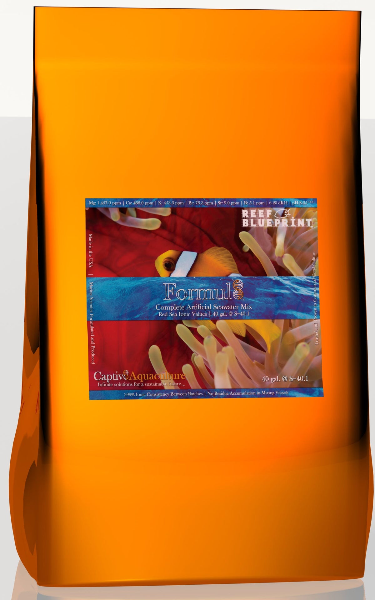 Captiv8 Reef Blueprint Formul8 RSW 40 gals., 40.0 ppt - Red Sea Artificial Sea Water Mix
