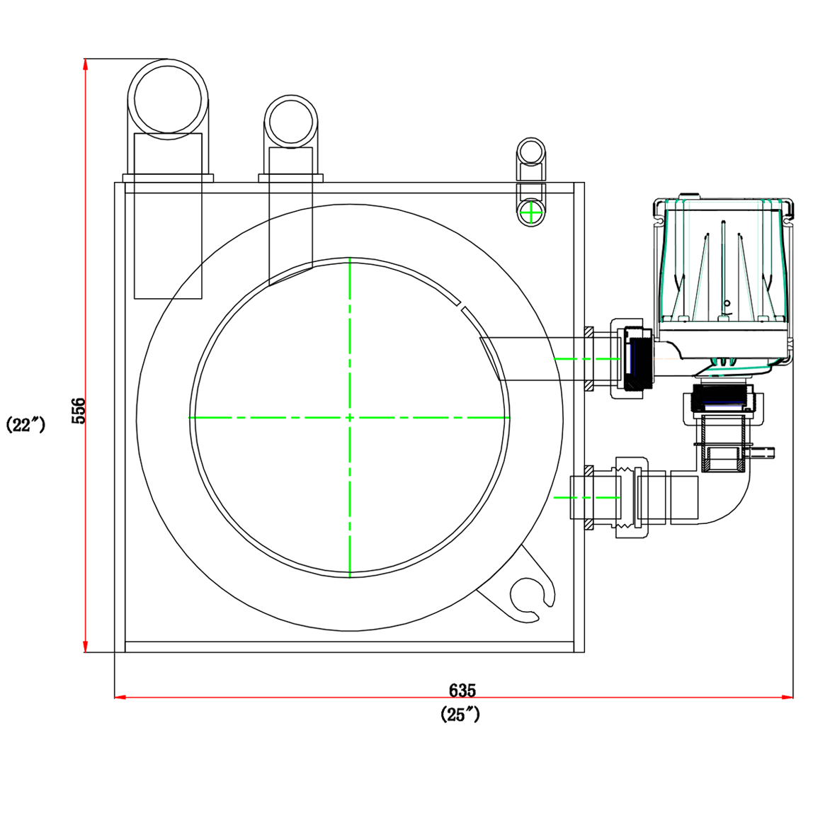 Reef Octopus SRO-8000EXT Light Commercial Protein Skimmer