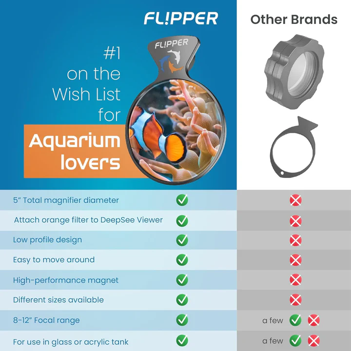 Flipper Deep See Magnetic Aquarium Viewer 5" MAX