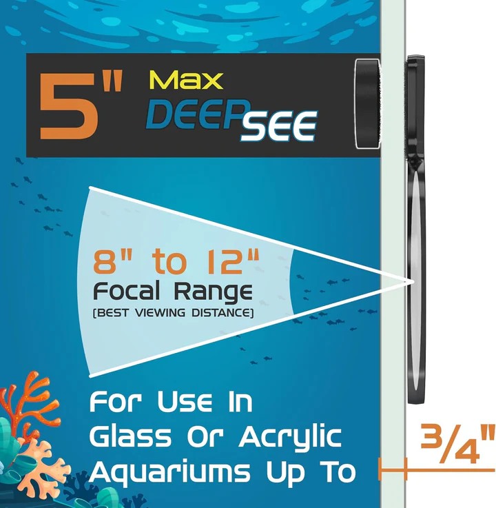 Flipper Deep See Magnetic Aquarium Viewer 5" MAX