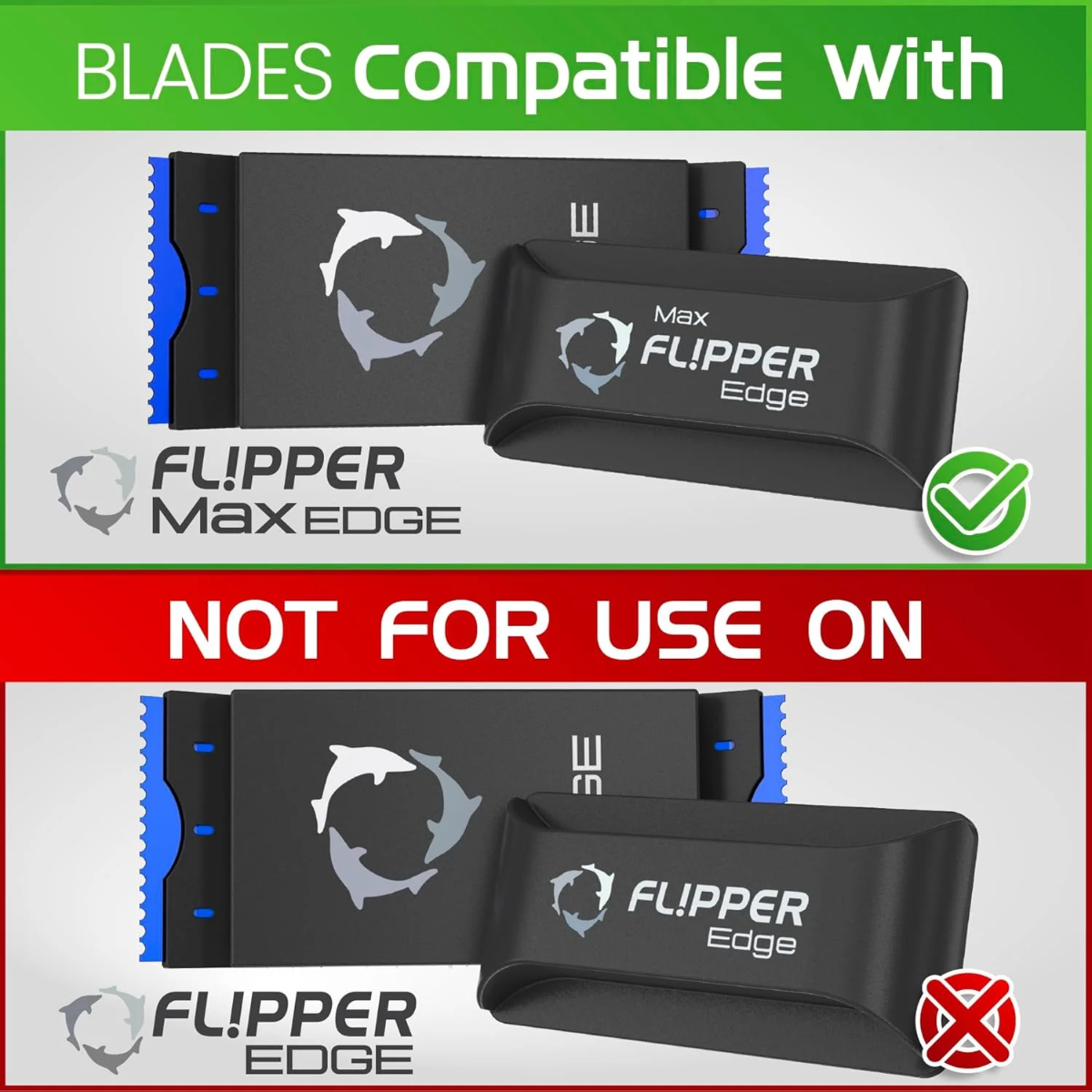 Flipper Edge MAX Acrylic Safe Plastic Blades - 10 Pack