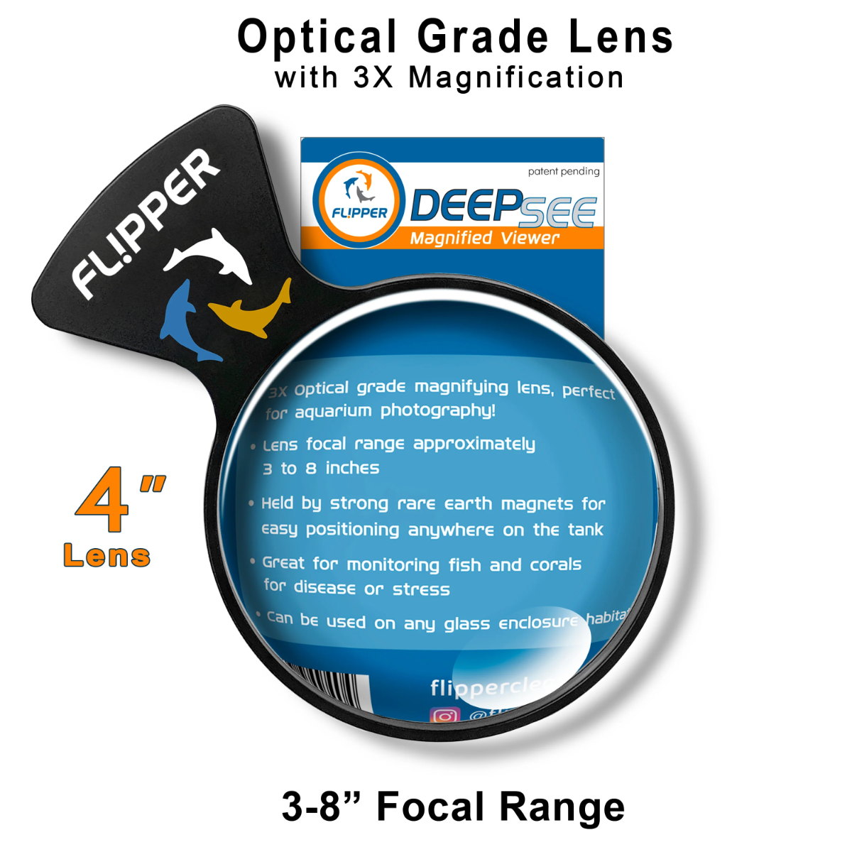 Flipper Deep See Magnetic Aquarium Viewer 4"
