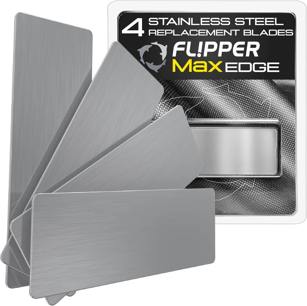 Flipper Edge MAX Stainless Steel Replacement Blades - 4 Pack