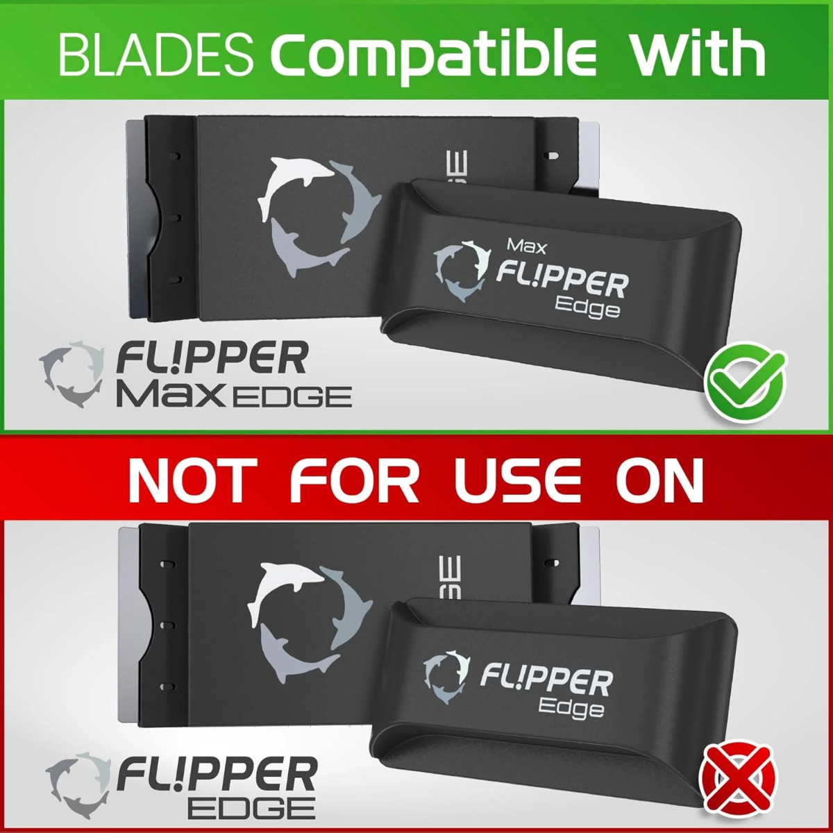 Flipper Edge MAX Stainless Steel Replacement Blades - 4 Pack