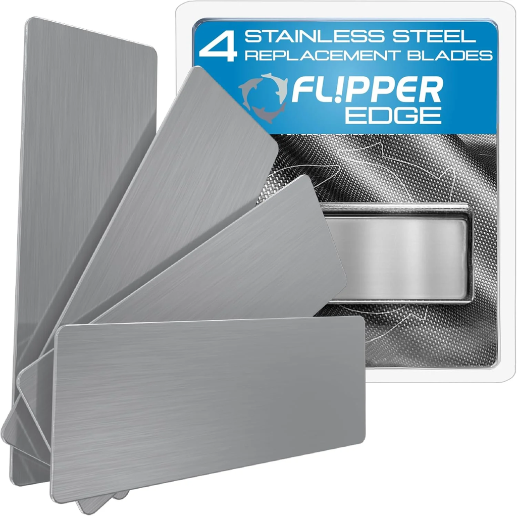 Flipper Edge STANDARD Stainless Steel Replacement Blades - 4 Pack