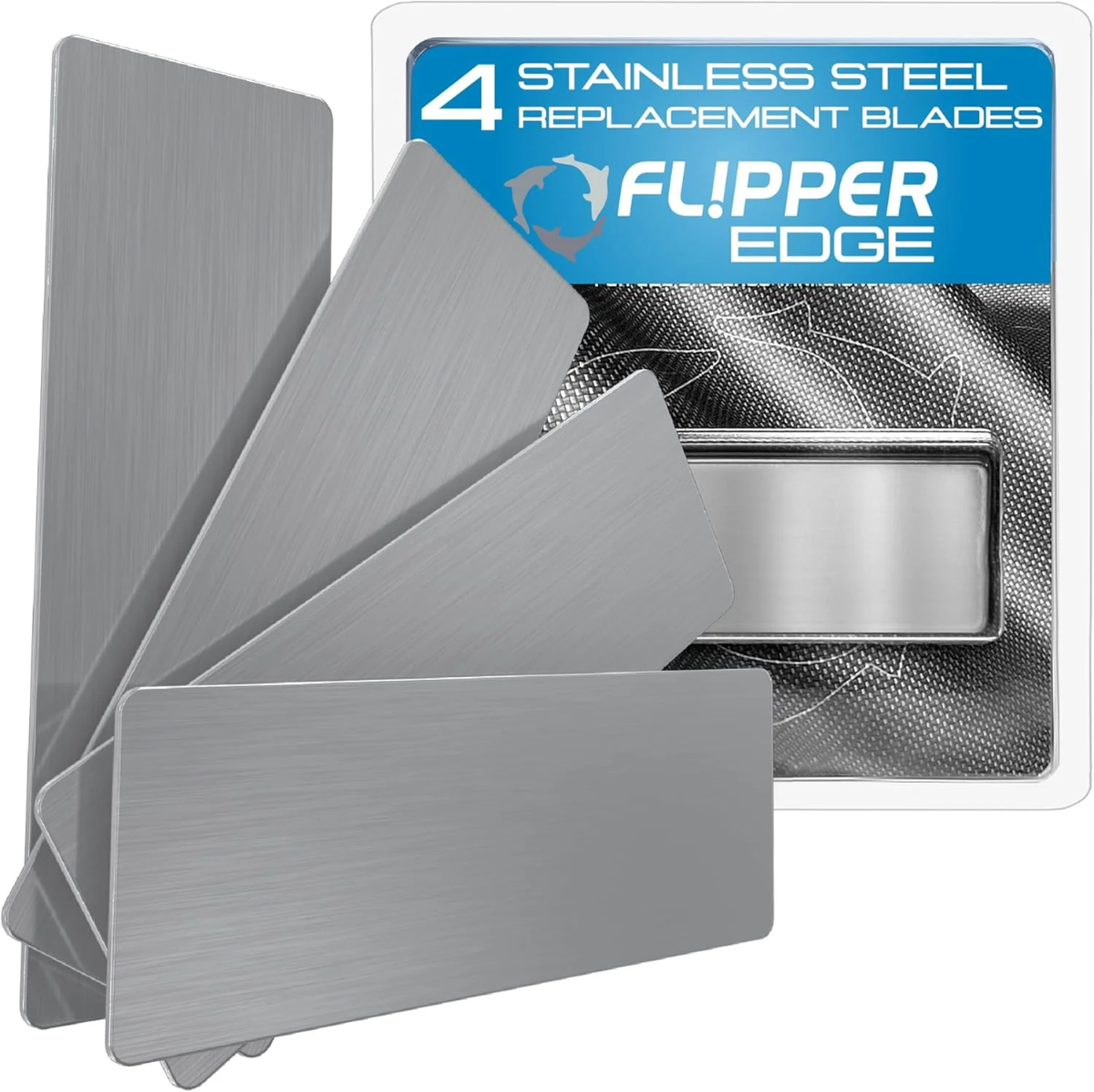 Flipper Edge STANDARD Stainless Steel Replacement Blades - 4 Pack