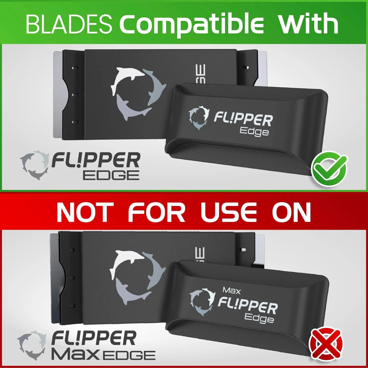 Flipper Edge STANDARD Stainless Steel Replacement Blades - 4 Pack
