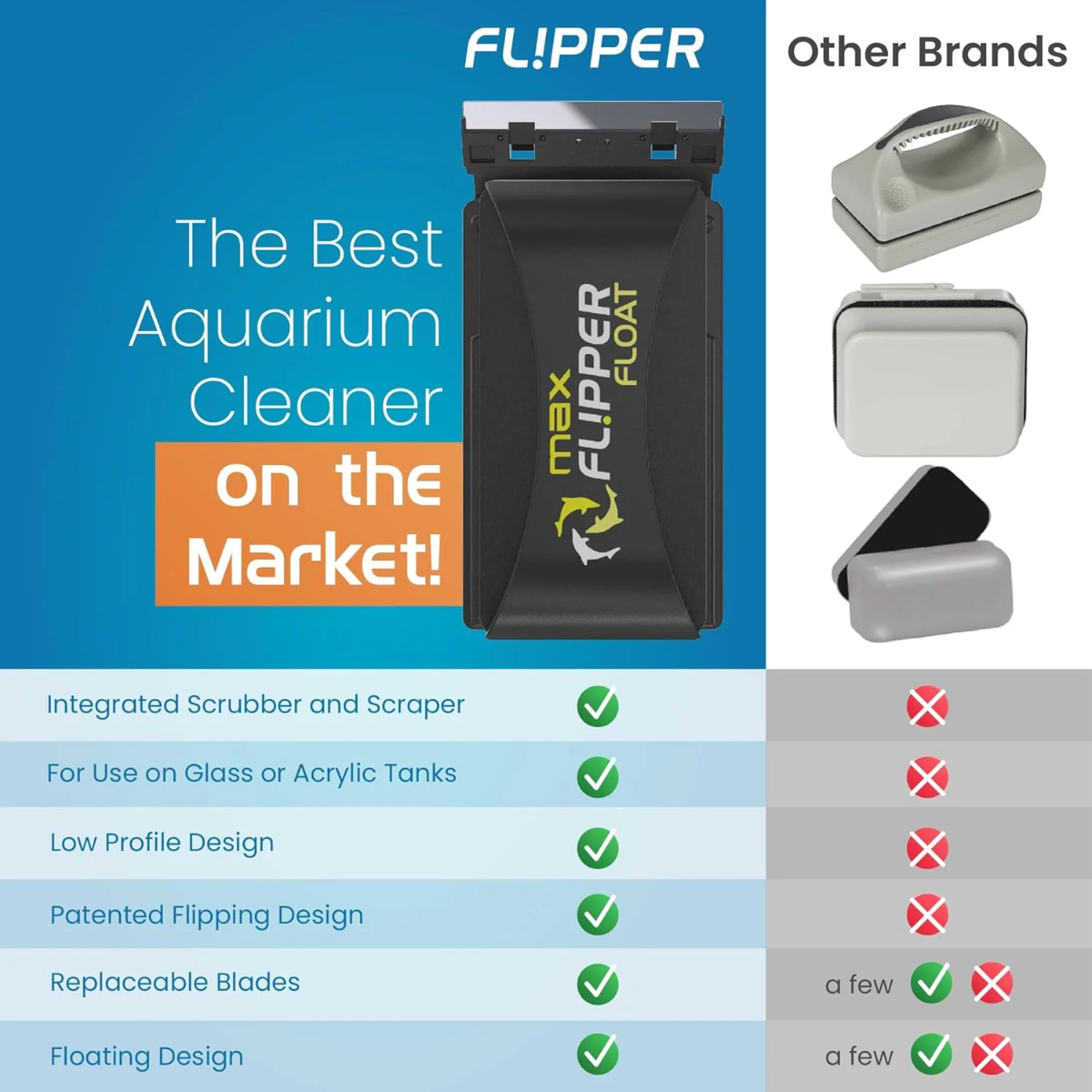 Flipper MAX Float Magnetic Algae Cleaner