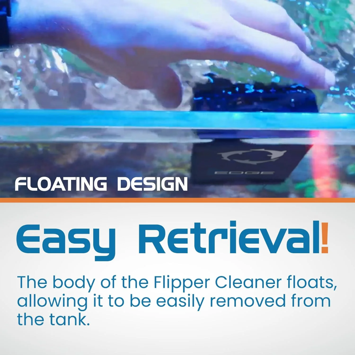 Flipper Edge Floating Magnetic Algae Cleaner STANDARD