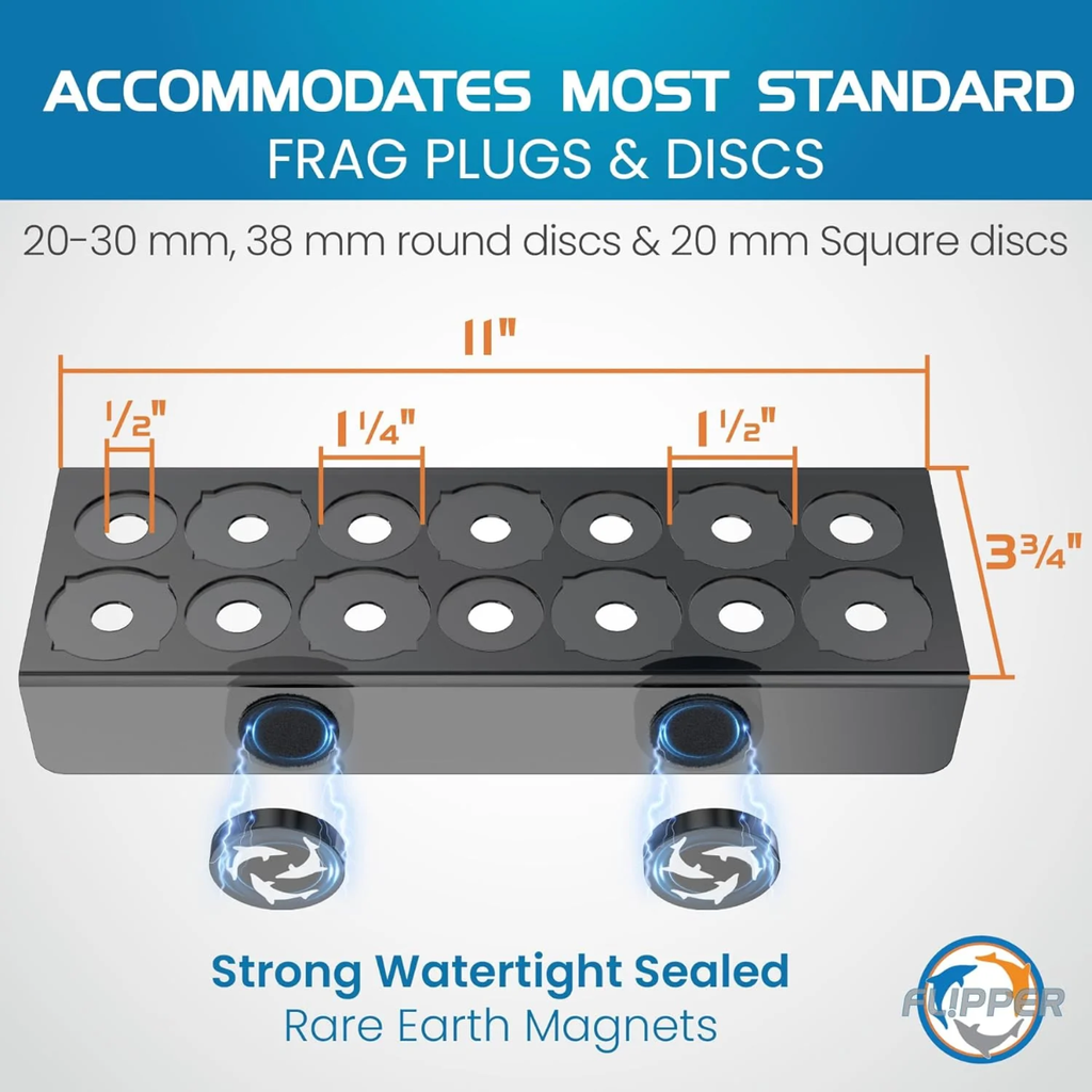Flipper Magnetic Frag Station - Black - hold 14 plugs