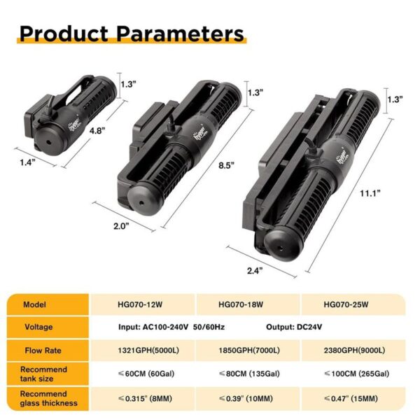 Hygger Eddy Cross Flow Wave Pump