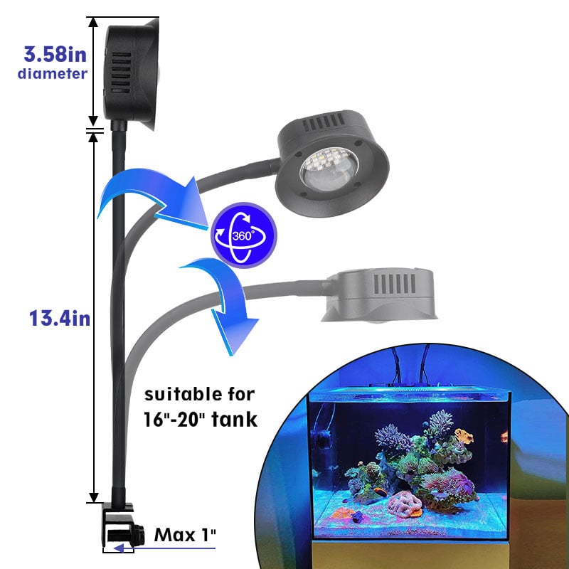 Hygger Eyeball Aluminum Alloy Reef Light